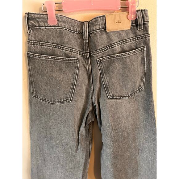 Zara Gray Denim Girls Wide Leg Jeans 13-14 - Picture 5 of 8